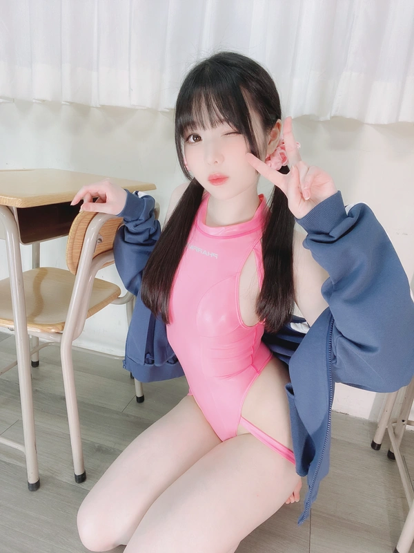 霜月shimo - NO.72 Pink Swimsuit 粉色泳装 8